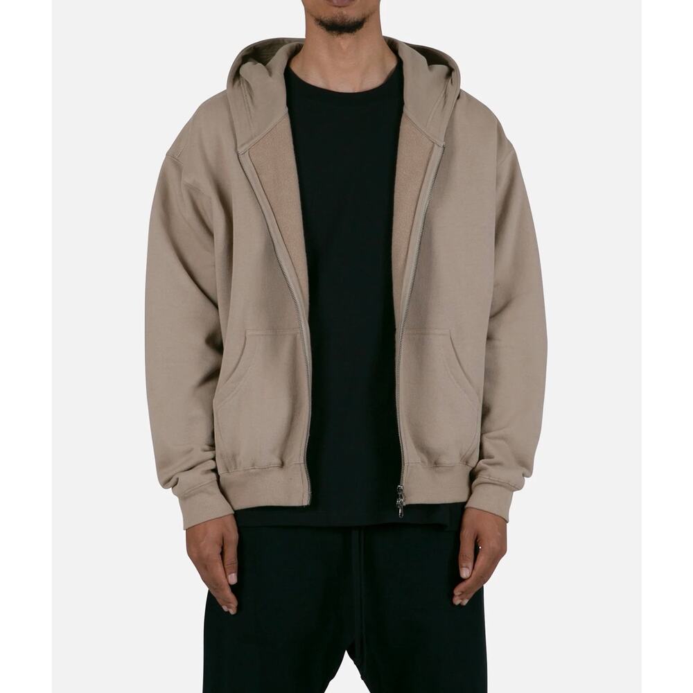 New MNML basic zip up hoodie earth tan size XS